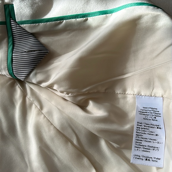 J.Crew Devon Blazer in Bi-stretch Cotton Blend Ivory Petite 00P NWT - Picture 7 of 8
